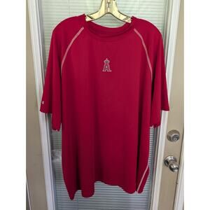Holloway MLB Los Angeles Angels T Shirt Mens 2XL Red Performance Dri-Fit